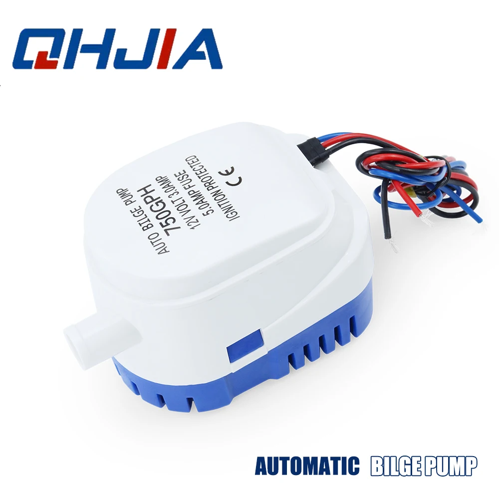 Auto Bilge Pump 12V/24V Submersible 600-1100GPH for Marine Yacht Boat Engine Rapid Water Drainage for Boating And Yachting