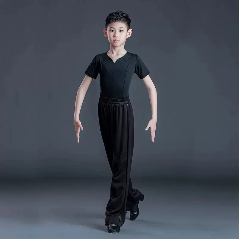 Children's Latin dance costume performance set Boys' standard boys' tango training dress Children's training dance pants