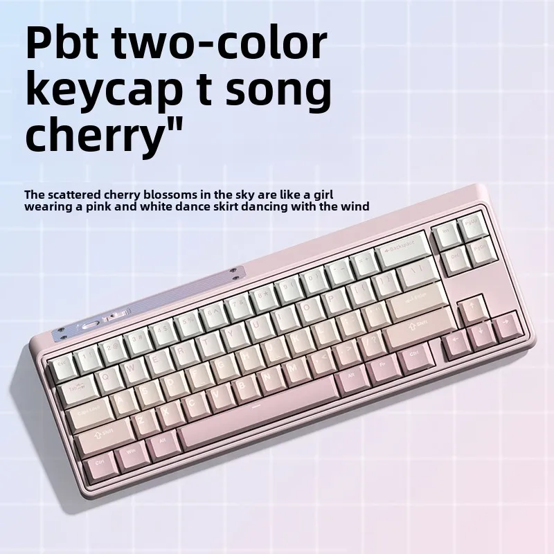 

PBT gradual change light-transmitting keycap two-color molding keycap cherry original factory height full set of fog-hidden Higa