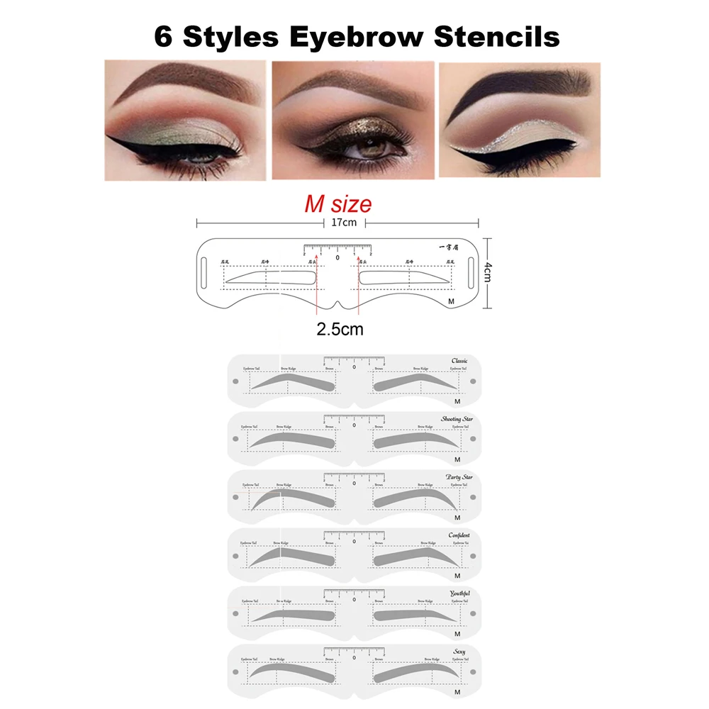 DIY Eyebrow Shaper Ruler Set for Makeup