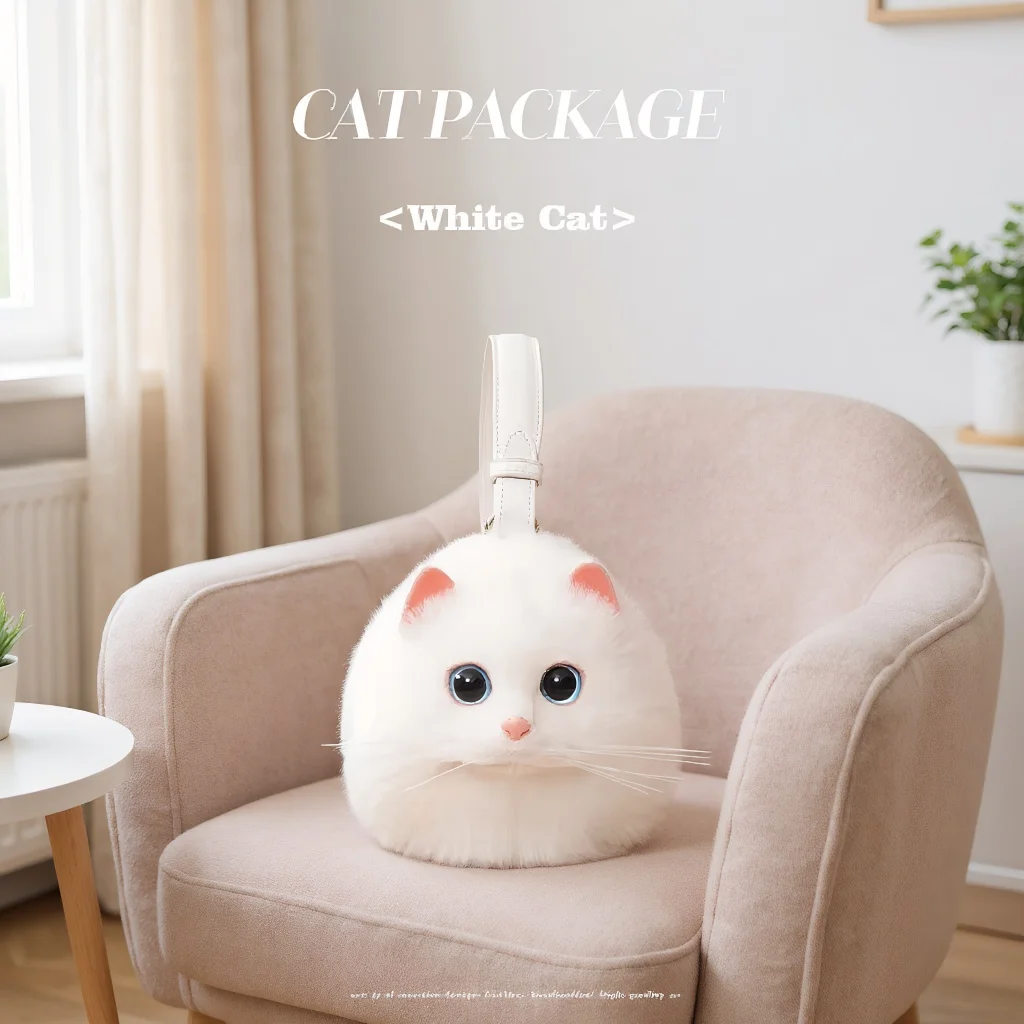 

Luxury Designer Women's Handbag 2025 Trend Patent White Cat Shoulder Shopper Big Capacity Cute Casual Bag