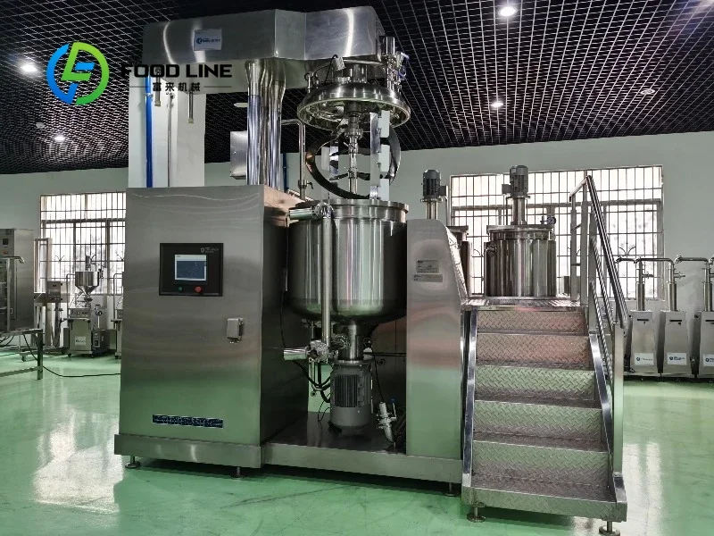 Hydraulic Lifting Vacuum Homogenizer Emulsifier Automatic Control System for Cosmetic and Food Emulsion Processing Customize