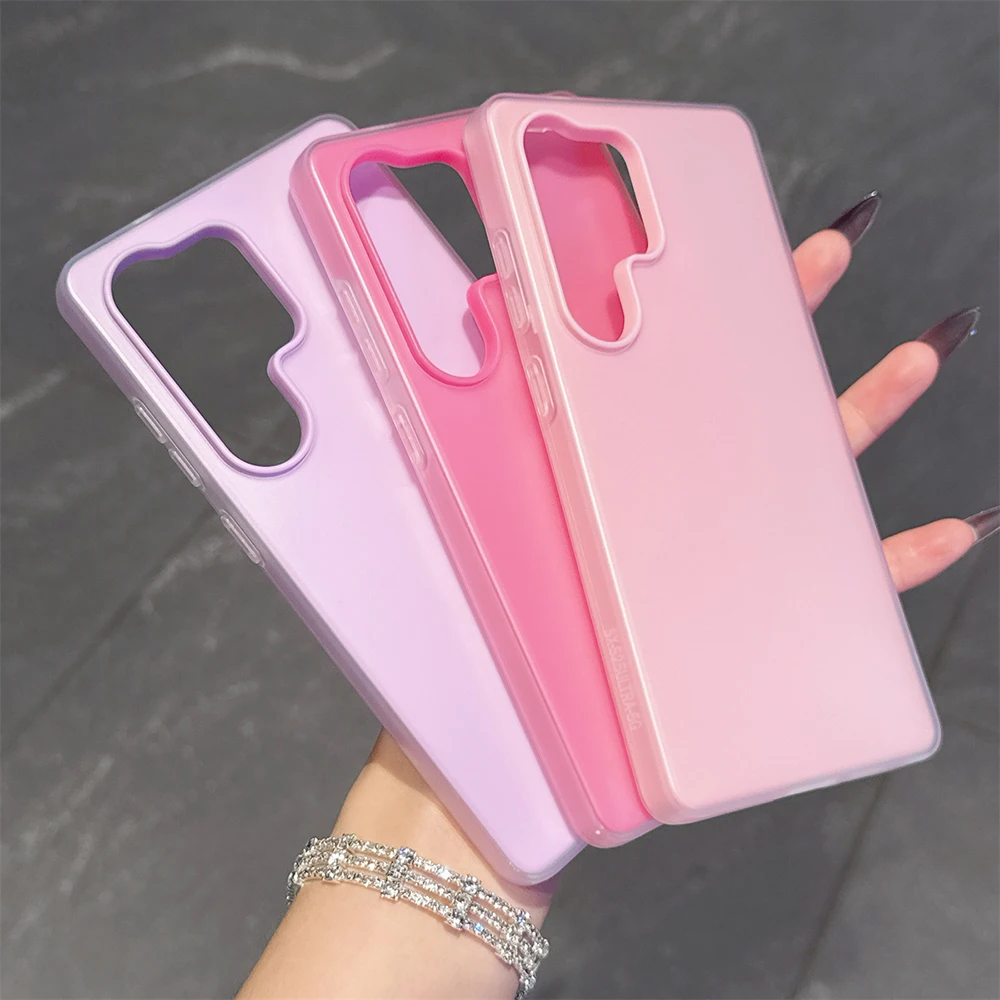 Luxury Candy Color Silicone Phone Case For Samsung Galaxy A17 4G S25 S26 Ultra S24 s22 S23 s21 Plus A55 A56 A57 5G Soft Cover