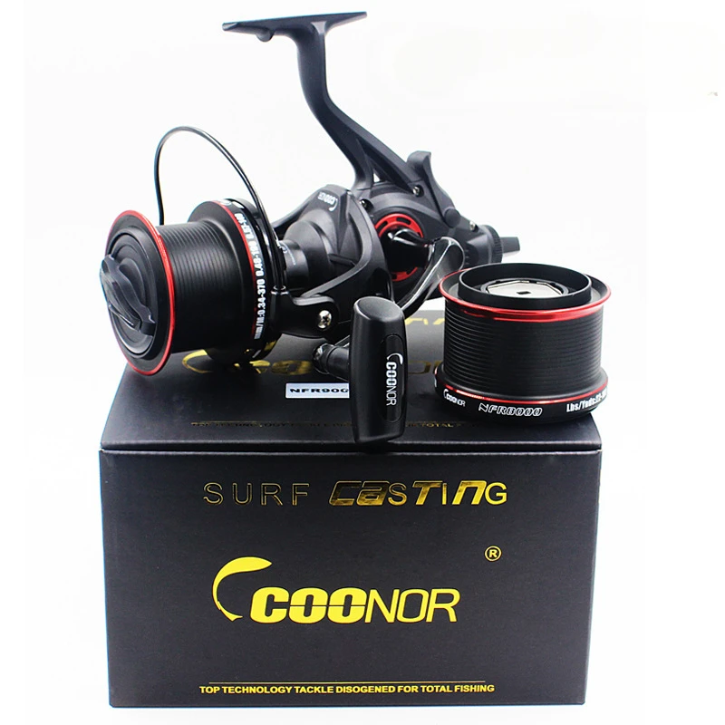 12+1BB 9000+8000 Series High Speed Carp Distant Fishing Wheel 4.6:1 Spinning Fishing Reel With8000 Series Spare Metal Spool