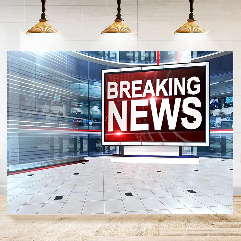 Photography background News Hall TV News Room Broadcasting Background Program Record News Reportbanner