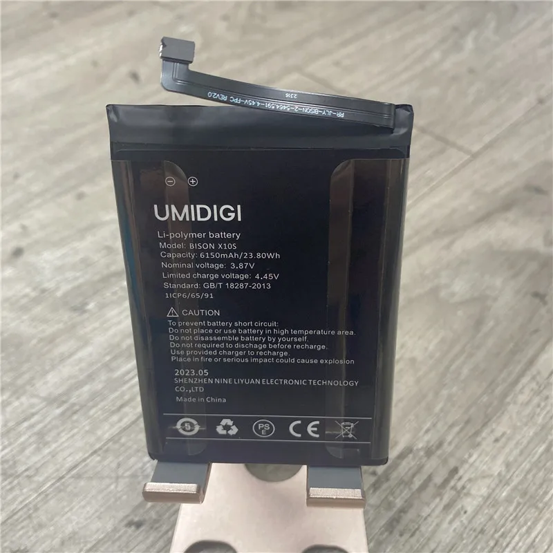 

In stock 2024 date production for UMIDIGI bison 2 Pro battery 6150mAh for High capacity for UMIDIGI bison X10S battery