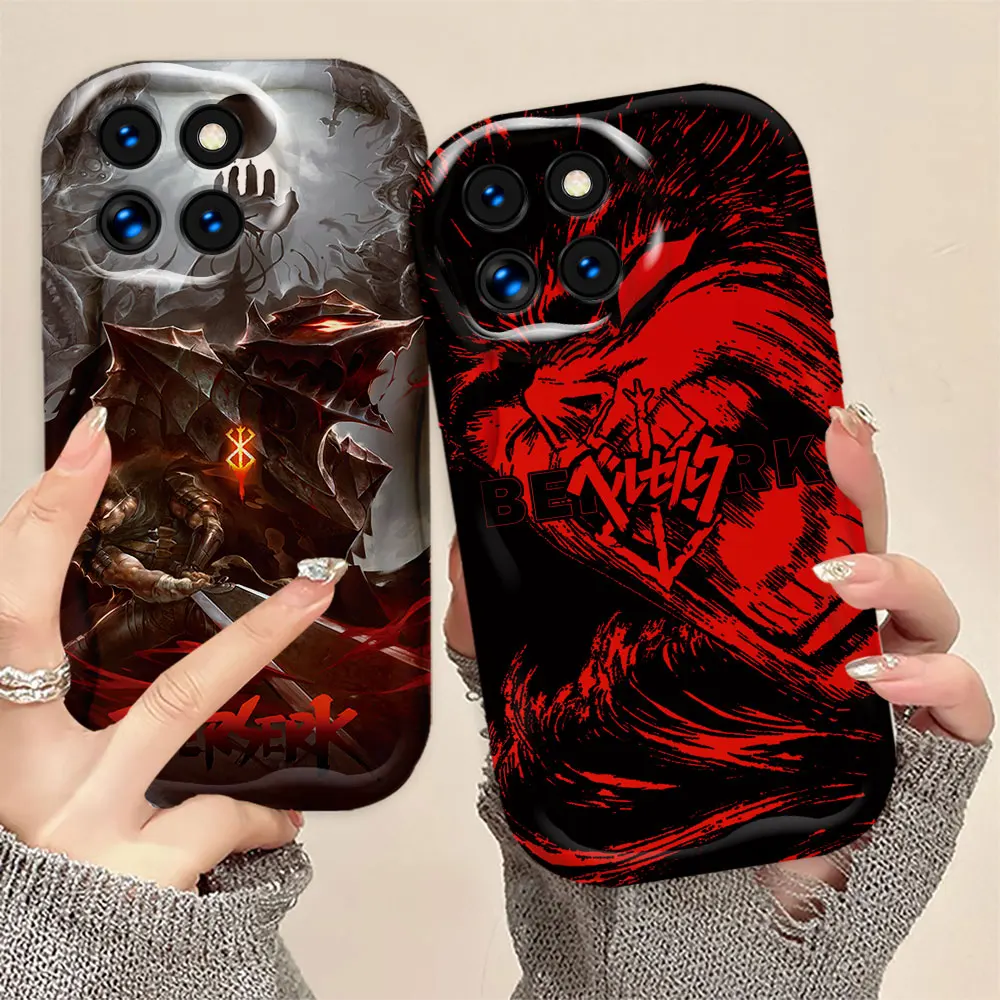 Berserk Guts Badass Anime Cream White Curve Mobile Phone Case For XIAOMI POCO M6 F6 X6 X5 M4 X4 F4 X3 GT NFC M3 G3 PRO 5G