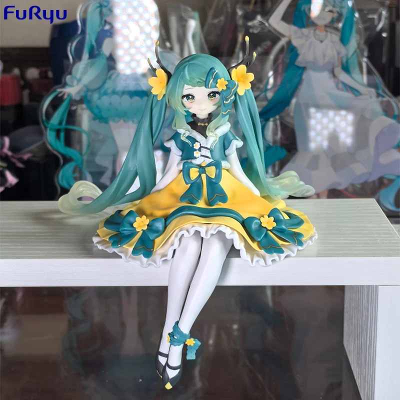 

FuRyu Hatsune Miku Noodle Stopper -2025 New Year Collection- 14CM PVC Anime Figurine Collection Model Toy