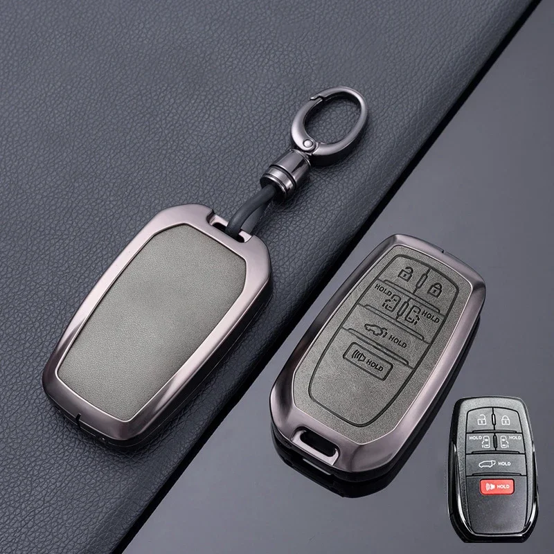 

Ретро кожаный цинковый сплав для Toyota Sienna 2 3 4 5 6 кнопок 2024 Smart Remote Car Key Case Чехол Брелок Брелок Кольцо Аксессуары