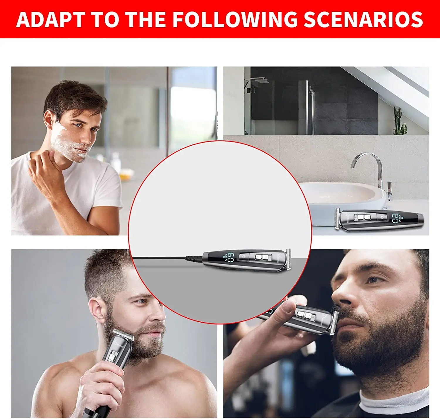 Cable cargador USB Compatible con Hatteker, cortadora de pelo, recortadora de barba, RFC-588 de aseo, RFC-598, maquinilla de afeitar inalámbrica para hombres, RFC-692