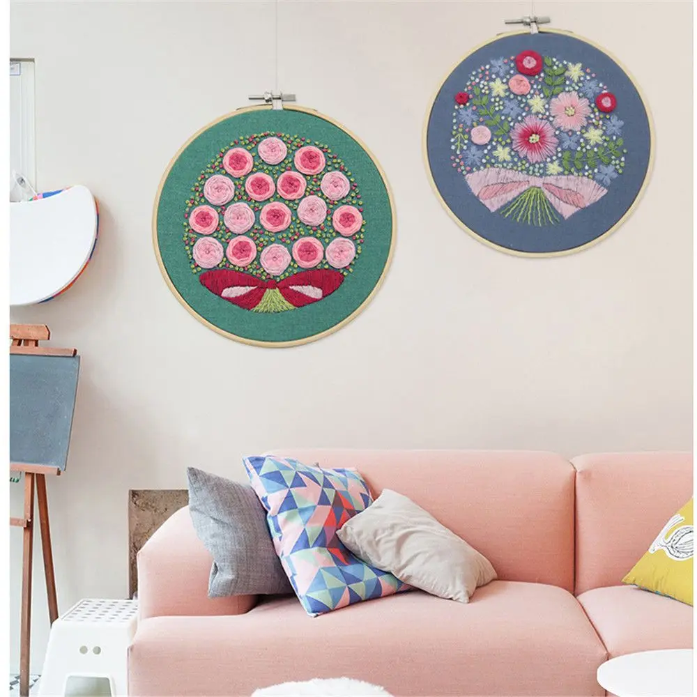 Needle craft Handmade Diy Sewing Tools Cross Stitch Frame Round Loop Embroidery Hoop
