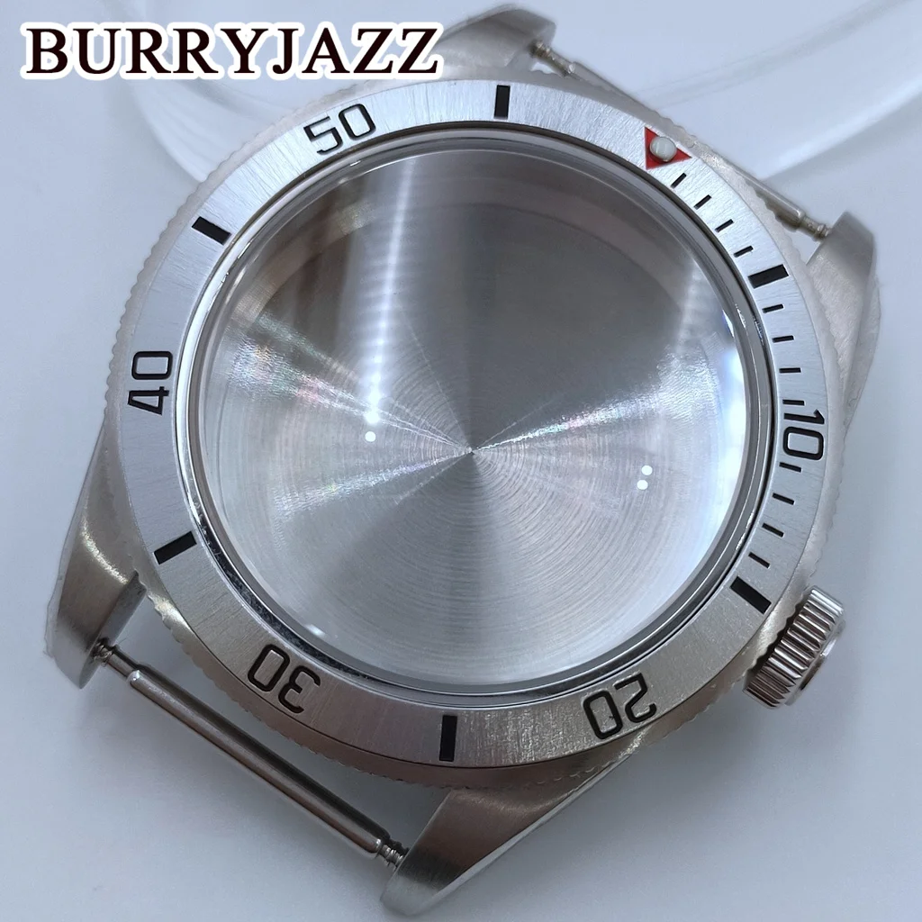 BURRYJAZZ 39mm NH35 NH36 NH34 ETA2824 PT5000 Watch Case Silver Stainless Steel With Domed Sapphire Glass