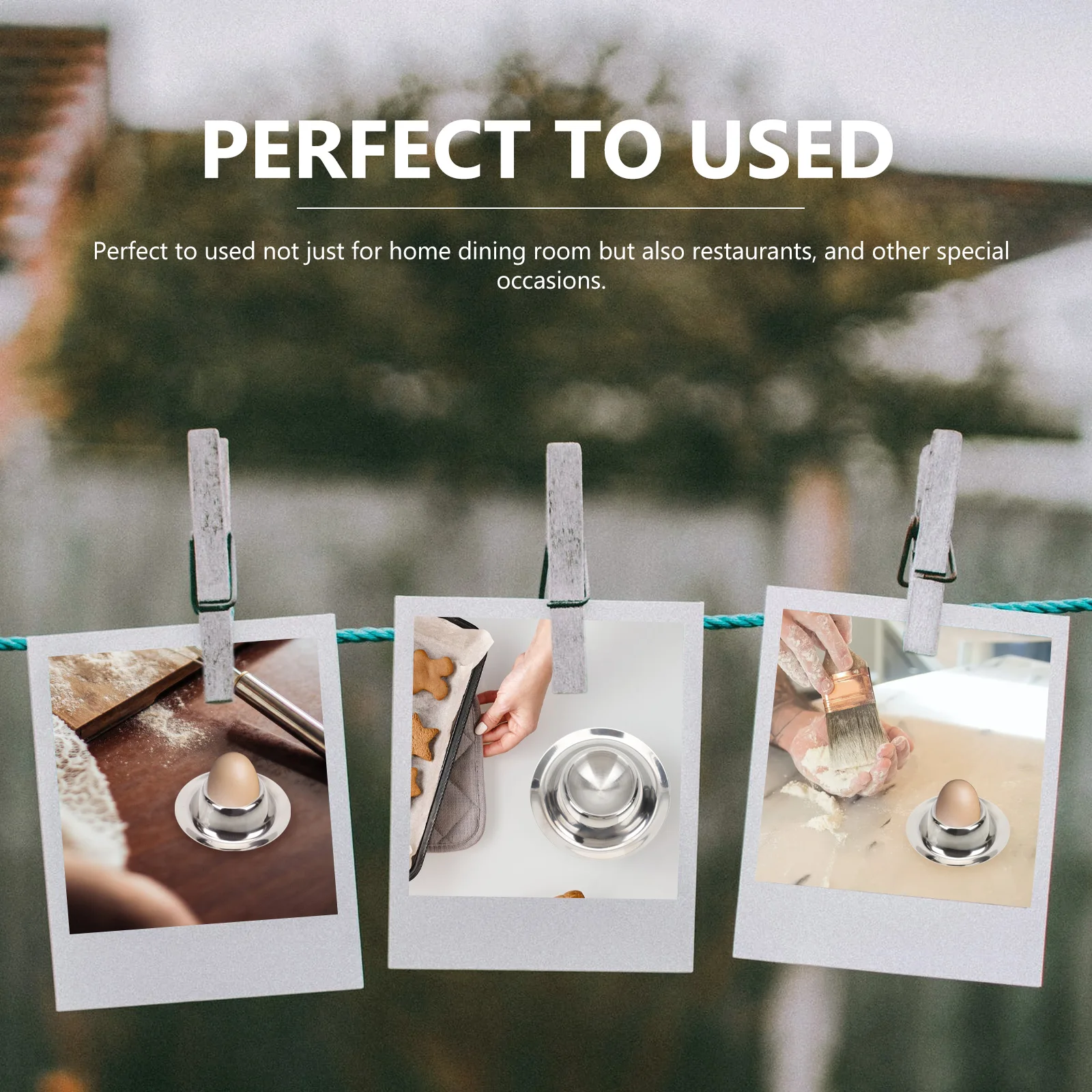

4 Pcs Stainless Steel Egg Holder Household Multi Function Cups Tray St Food Grade Easy Wash Hard Boiled Eggs Breakfast Home