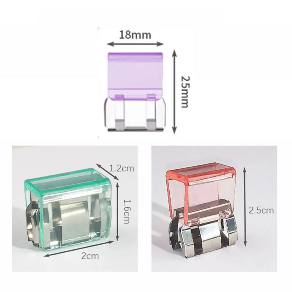 Simple Morandi Color Letter Paper Clip Transparent Multi-function Test Paper File Folder Plastic Corner Clip School Office
