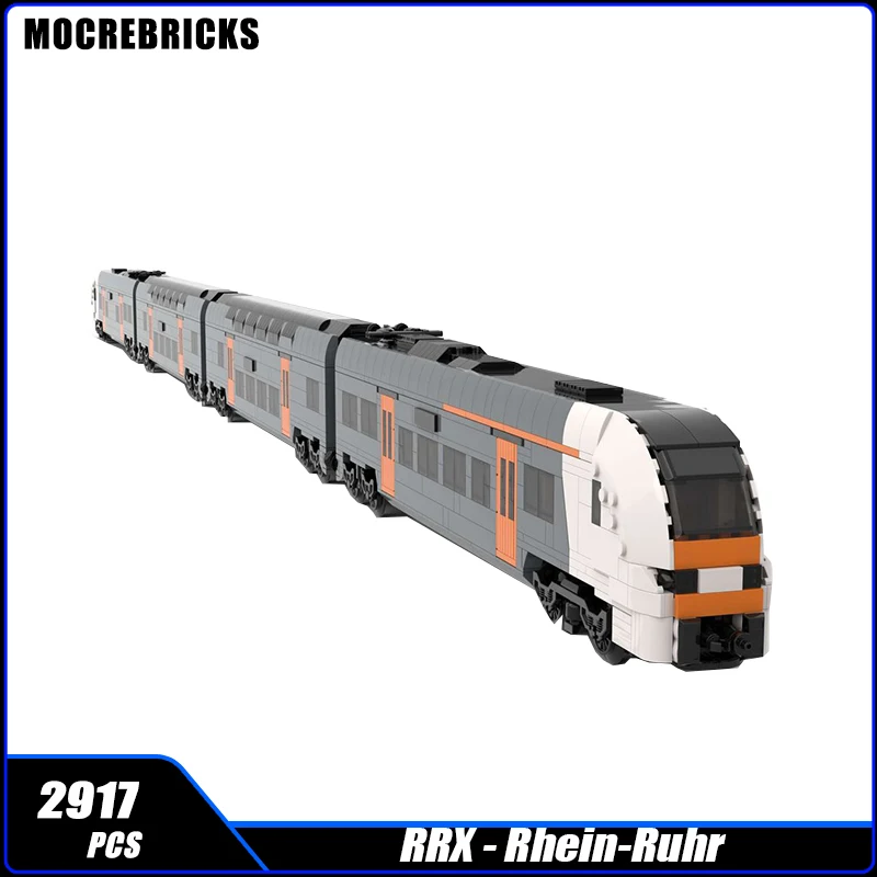 High Speed City Train RRX-Rhein Ruhr Express Passenger Train Model Building Block Carriage Assembly Toys Children's Puzzle Gifts