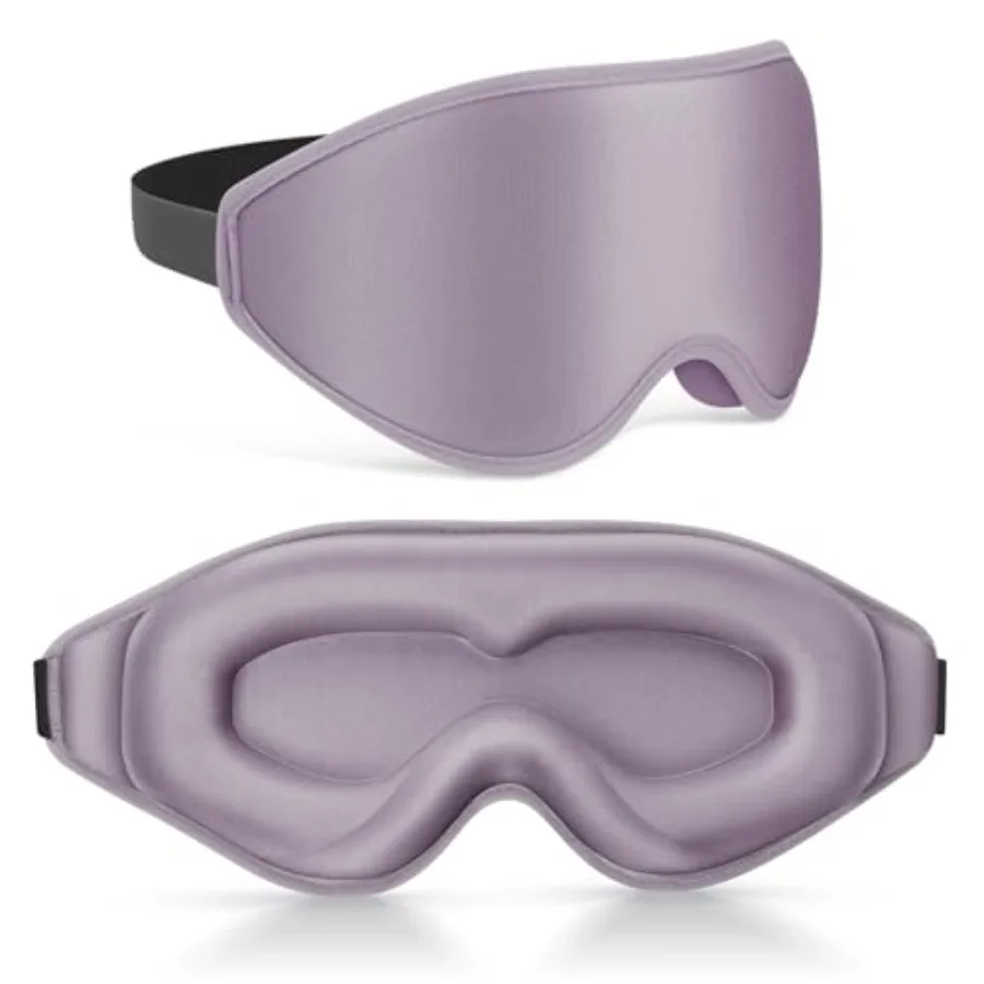 

99% Fully Block Out Light Eye Sleep Mask, 3D Deep Contou Eyes Cover Zero Pressure, Long Lash Extension Eyes Mask with Adjustabl