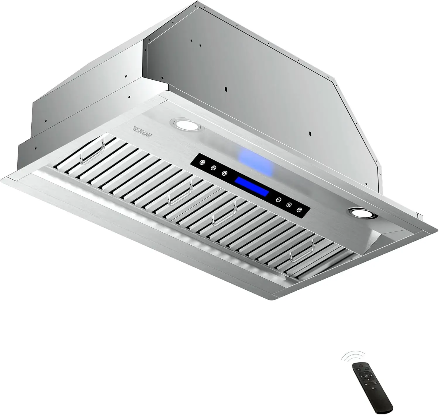 Range Hood Insert, Ducted/Ductless Convertible Built-in Range Hood with Remote/4-Speed