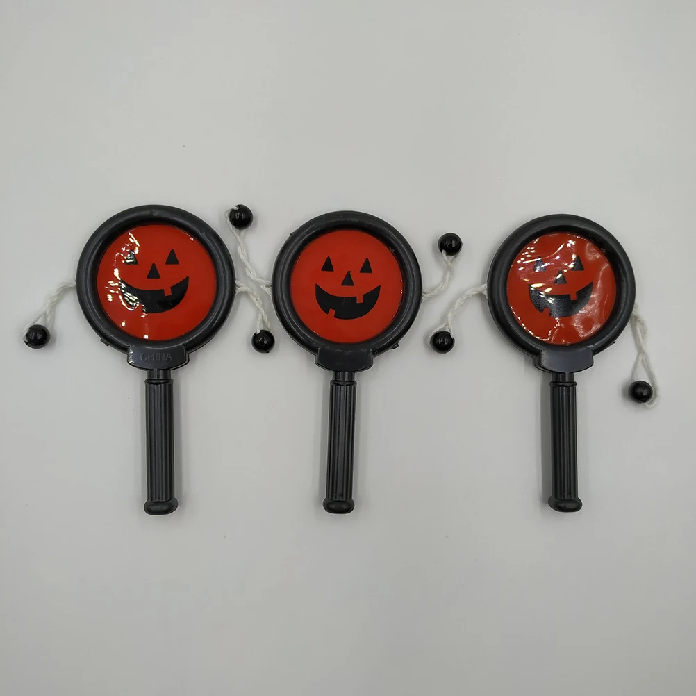 10 ชิ้นฟักทอง Rattle ฮาโลวีนกลองจีนแบบดั้งเดิมของเล่นเขย่าสําหรับทารกพรหม