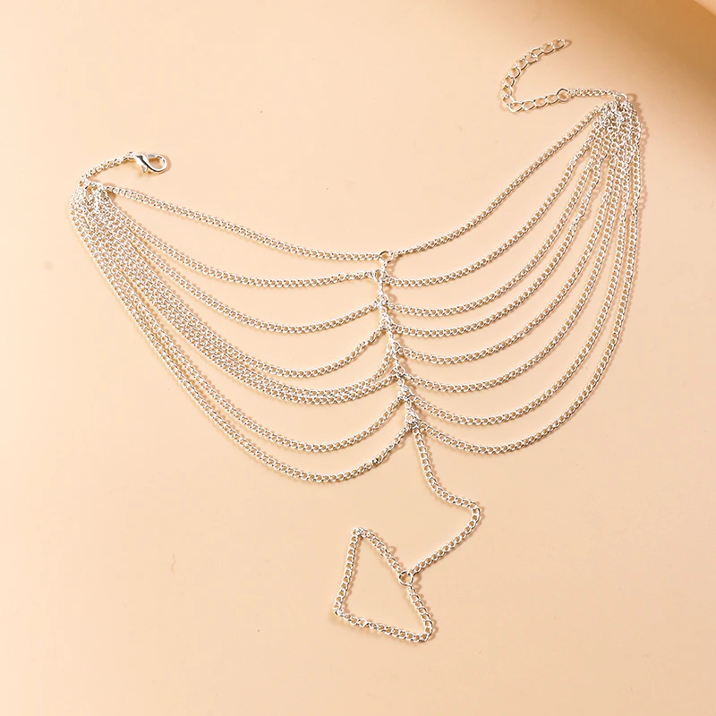 Aihua Klassische Gold Farbe Multi-schicht Kette Fußkettchen Für Frauen Sexy Kette Auf Fuß Bein Weibliche Knöchel Armband Strand schmuck – Detail 7
