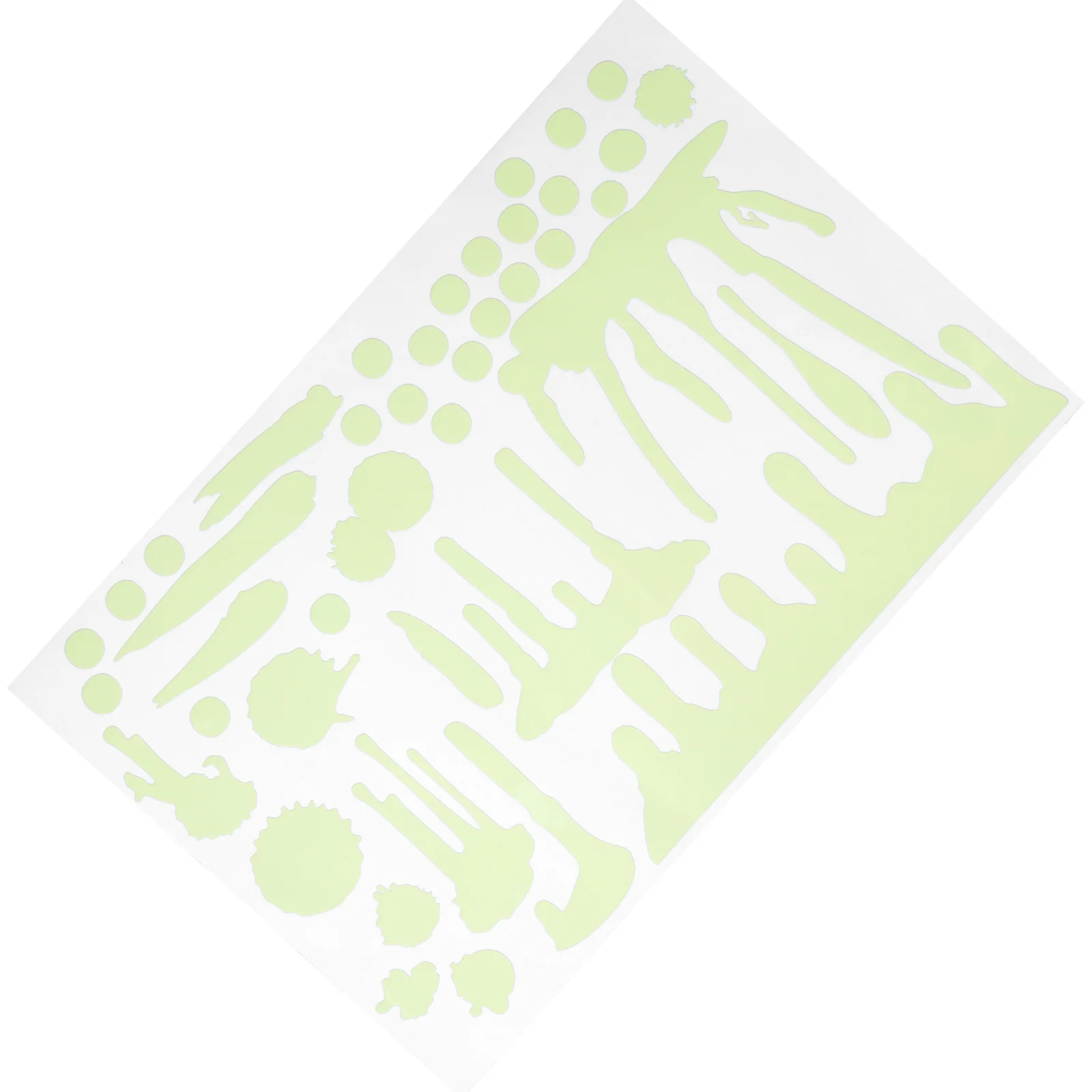 

Halloween Window Decor 1 Sheet Terror Bloody Luminous Sticker Glow in Dark Decals for Party Halloween Wall Decals