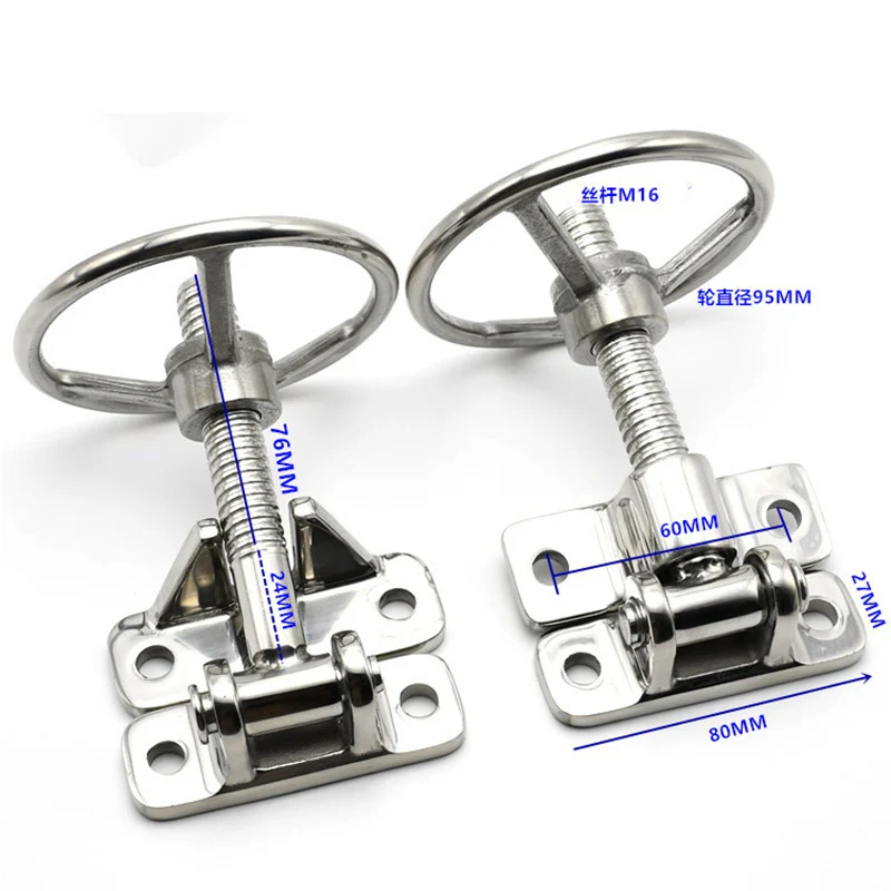 304 Stainless Steel Hinge Steamer Maintenance Door Lock Pressing Hinge Environmental Protection Equipment Door Hand wheel