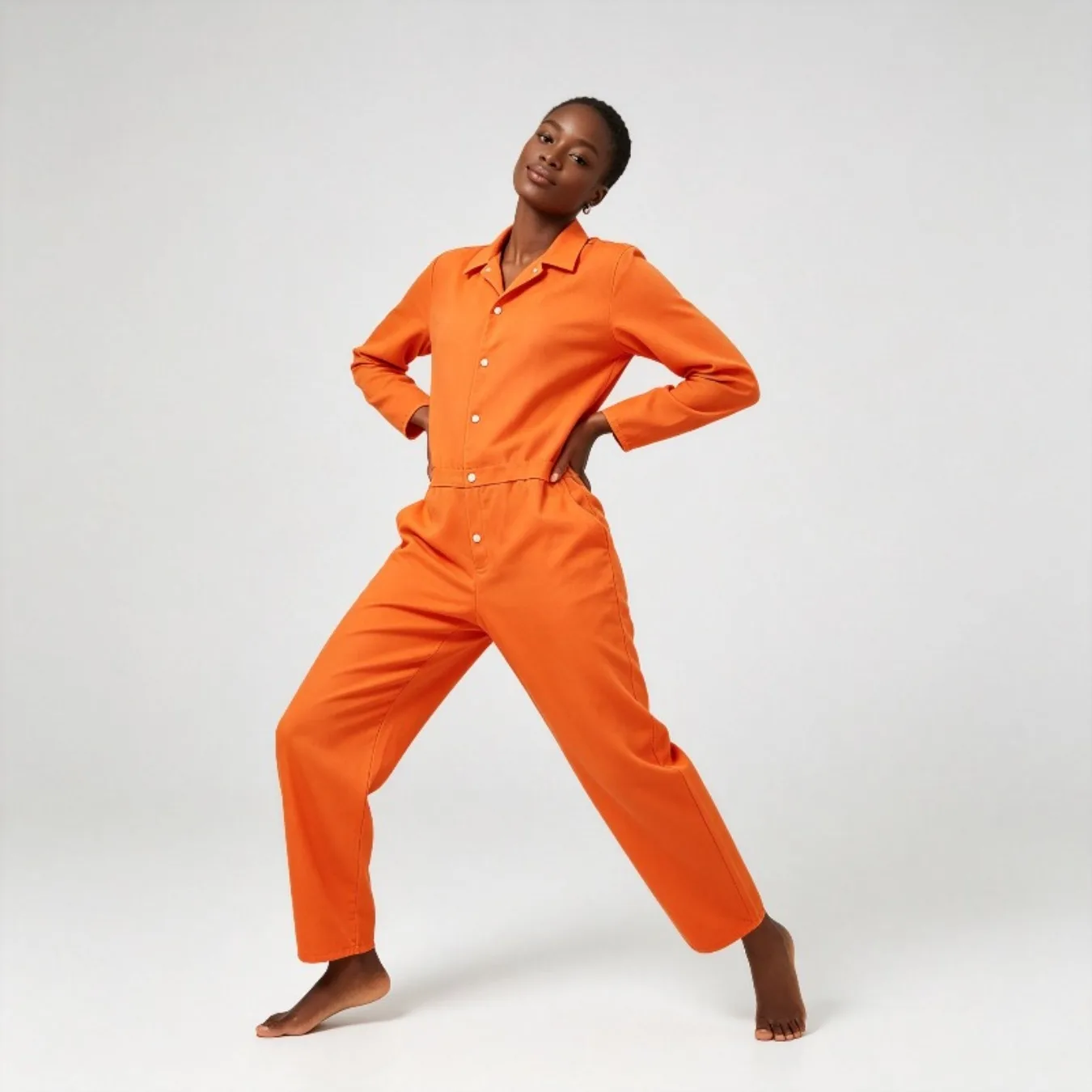 Prisoner Costume Classic Solid Color Jumpsuit Suitable for Both Men and Women Halloween Party Role-playing Stage Performance