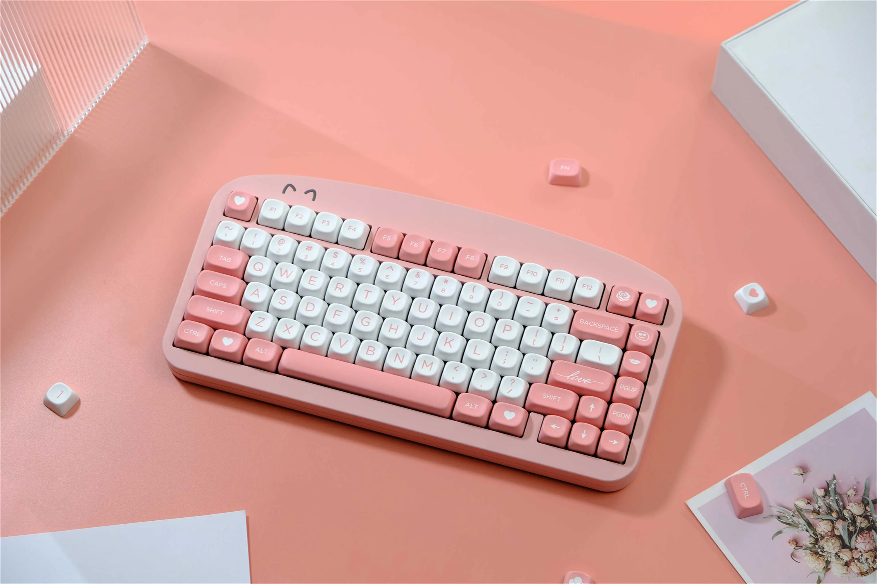 Valentine's Day Keycaps 126 Keys PBT Material MOA Profile DYE-SUB Personalized For MX Switch Wooting Mechanical Keyboard Keycap