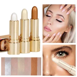 Handaiyan Face Brighten Cosmetic Face Contour Bronzer Shimmer Highlighter Stick Concealer Cream Makeup tool