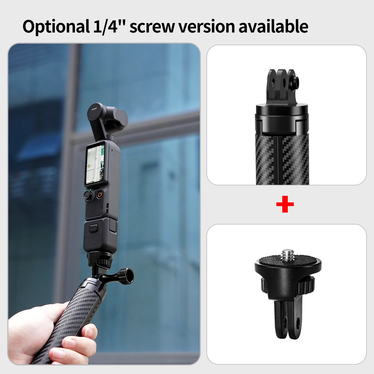 Aluminium-Desktop-Stativ mit Dämpfung, rutschfesten Fußpolstern für Telefon-Vlogs, stabile Unterstützung für Insta360 GoPro DJI Gimbal-Kamera – Detail 11