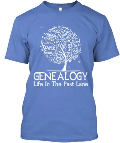 Love Doing Genealogy Tee T-Shirt Made in the USA Size S to 5XL