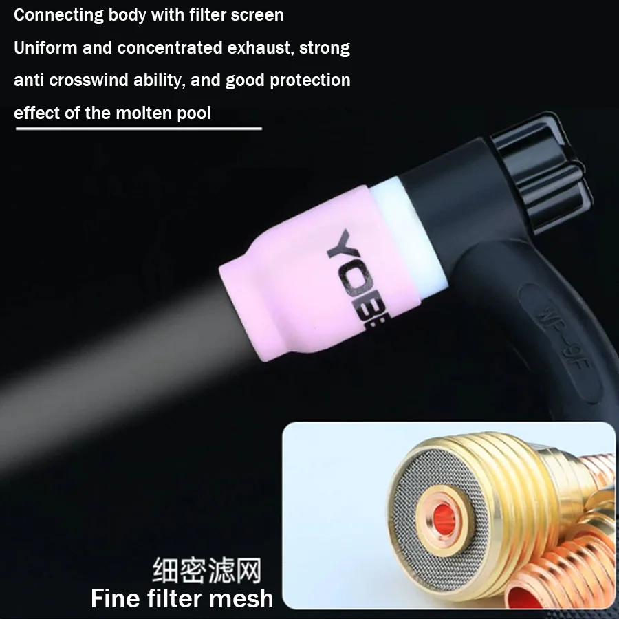 2026-WP9 argon arc welding gun accessories catalog 9F argon arc welding ceramic nozzle with mesh connector needle clamp ..
