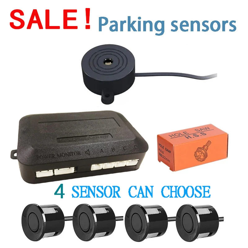 

hot sell buzzer modelCar 4 Sensor Reverse Parking Detectors With Beeps Indicator Radar Warning