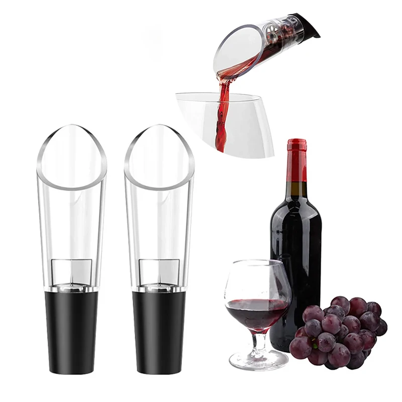 

1Pcs Acrylic Wine Pourer Decanter Wine Portable Wine Aerator Pourer Fast Aerating for Maximum Oxygen Wineware Accessories