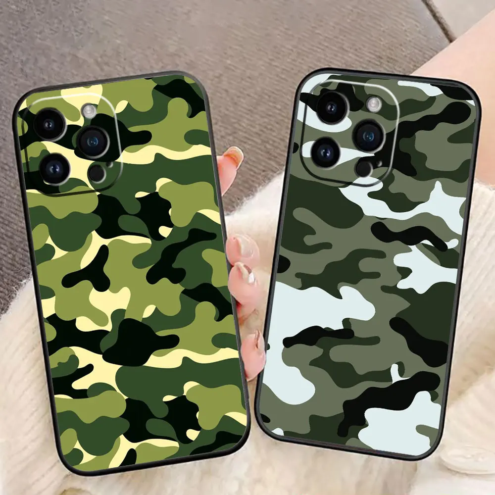 Various Military Camouflage Cover Phone Case For iphone Apple 17 17E AIR 16E 16 15 14 8 7 Plus 13 12 11 XR Pro Max SE4 DIY Case