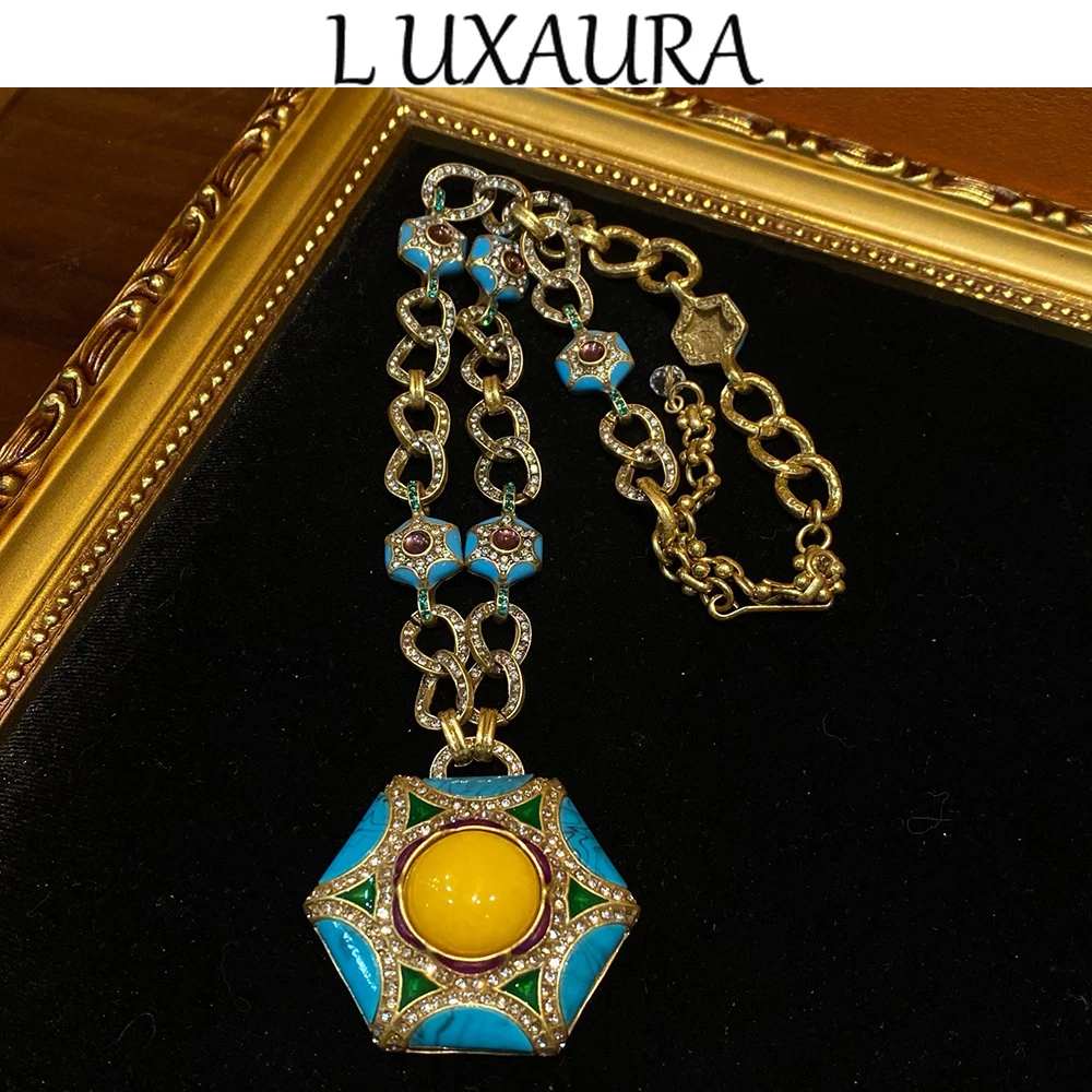 Vintage fashion classic copper plated 18K geometric style paired with bohemian women's jewelry necklace