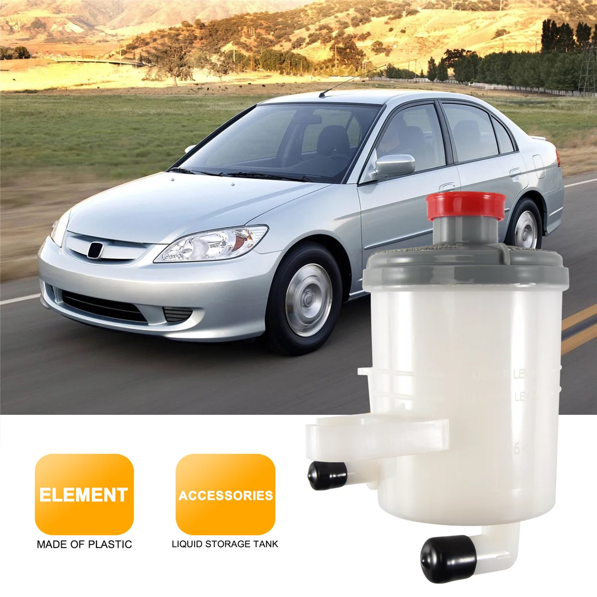53701-S9A-003 Power Steering Pump Oil Tank Fluid Reservoir Oil Tank Bottle for Honda CR-V 2002-2006 Crv