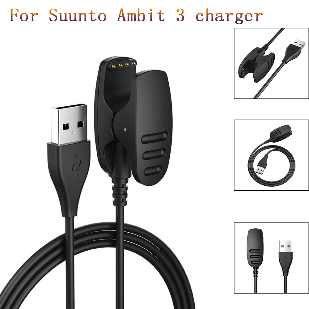 Câble magnétique de chargeur USB pour montre connectée Suunto 5 Ambit 1 2 3, adaptateur de charge rapide, chargeur de montre Spartan Trainer Wrist HR