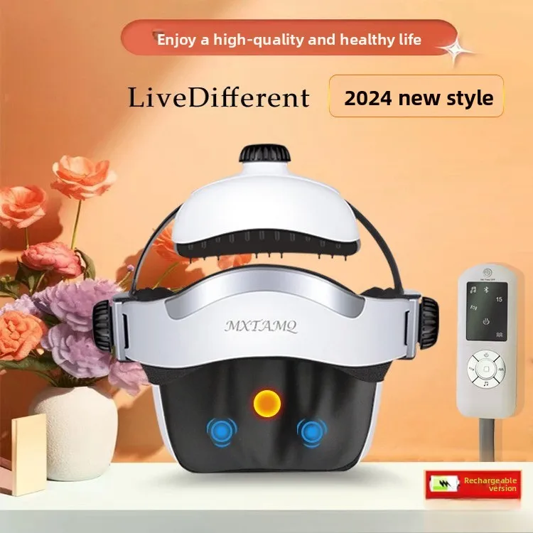 

Head Massager Airbag Kneading and Pressing Hot Compress Multi-functional Household Automatic Electric Helmet