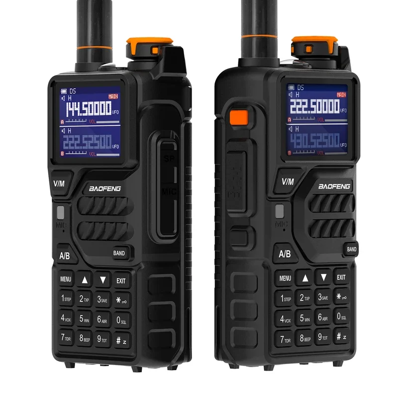 Baofeng K5PLUS 10W 멀티 밴드 UHF VHF AM 항공 밴드, 999CH 2500mAh 장거리 핸드헬드 트랜시버, 2024 신제품