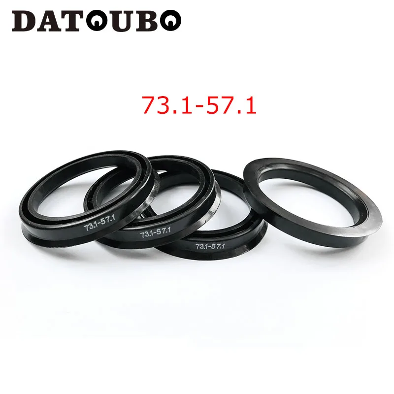 DATOUBO 4 pcs Black Plastic car wheel 73.1 - 57.1mm, 73.1-56.1mm, 73.1 to 64.1  hub centric rings,car accessories. Retail price.