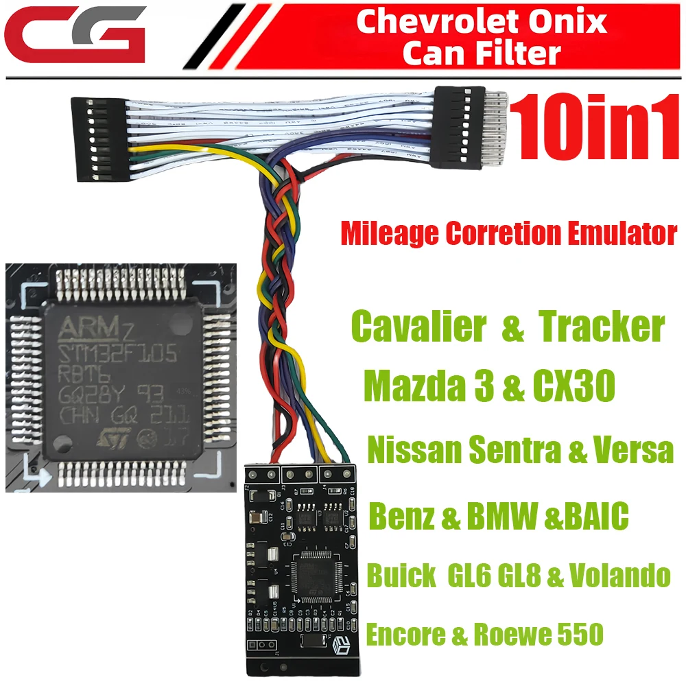 

For CG100 CG100X CAN Filter Universal 10in1 for Chevrolet Onix Benz BMW Can-filter Mazda 3 Nissan Mileage Correction Emulator