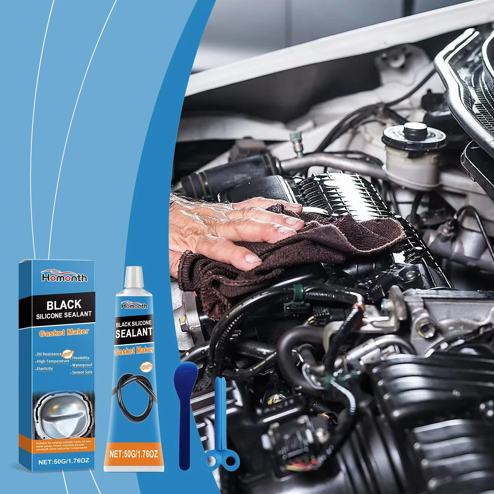 Engine sealant, automotive parts waterproof sealant, wear-resistant portable gap repair agent