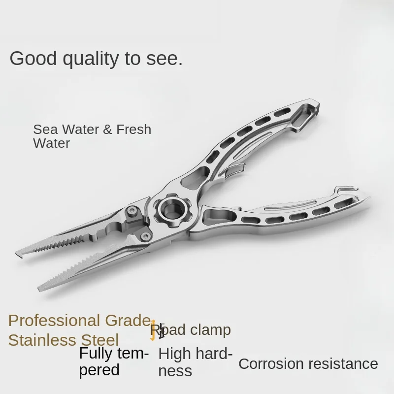 Stainless steel luya pliers multi-functional long nozzle tying hook pliers