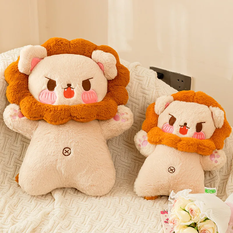 

Kawaii Soft Lion Plush Toy Cute Stuffed Animals Cartoon Lion Dolls Plushie Throw Pillow Sofa Cushion for Kids Girls Xmas Gifts