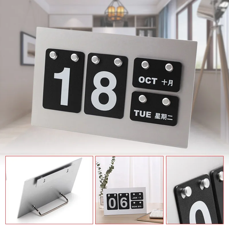 DIY Perpetual Calendar Cards Crafts Home Office School Desktop Decoration