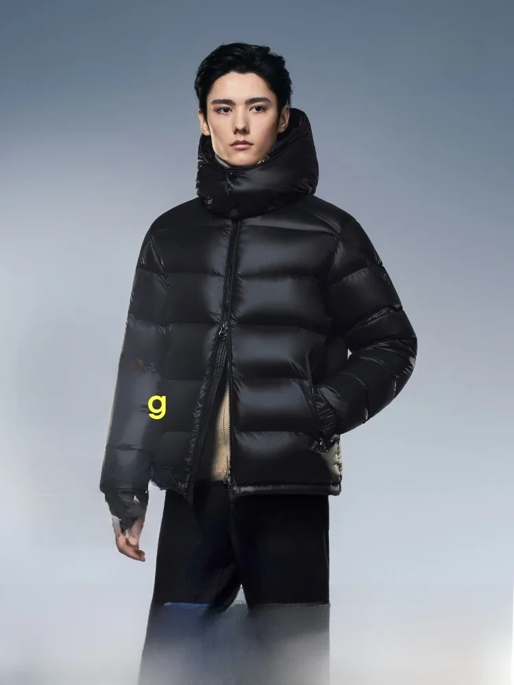 

Мужская короткая пуховая куртка Bosideng 2024: Зимняя модная городская повседневная куртка из нейлоновой ткани с гусиным пухом и термоэффектом, новая модель