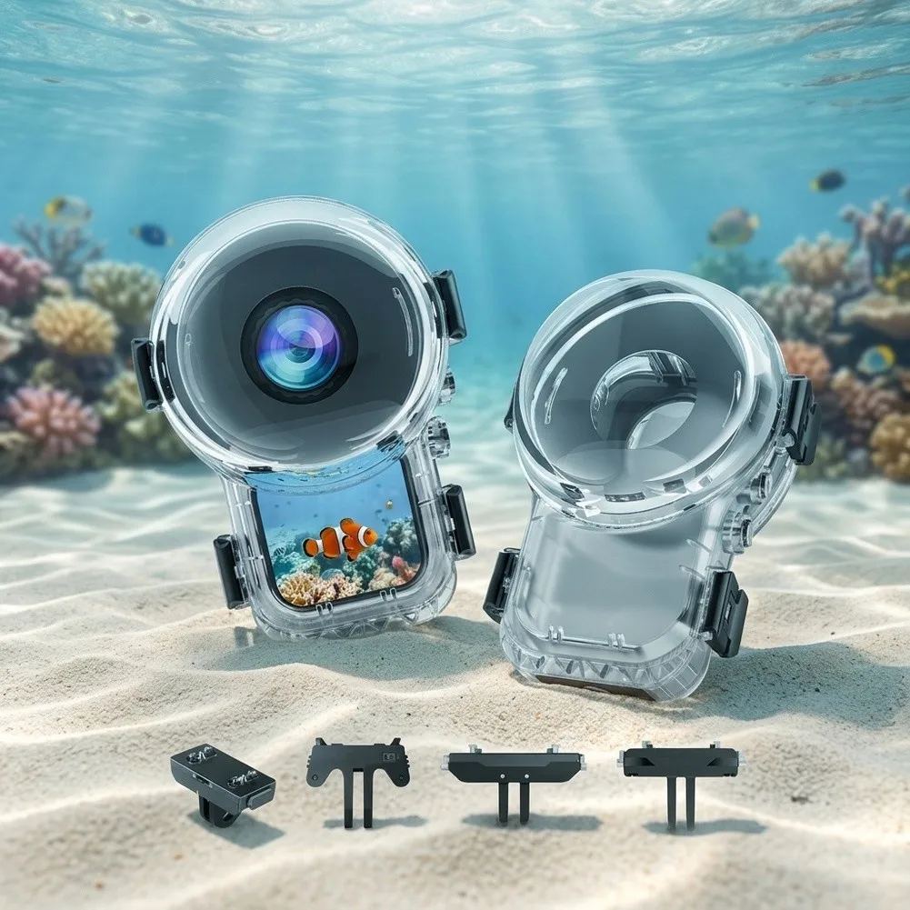 For Insta360 X6 Magnetic Invisible Waterproof Case 60m Depth Underwater  Action Camera Quick-Release Diving Housing Shell