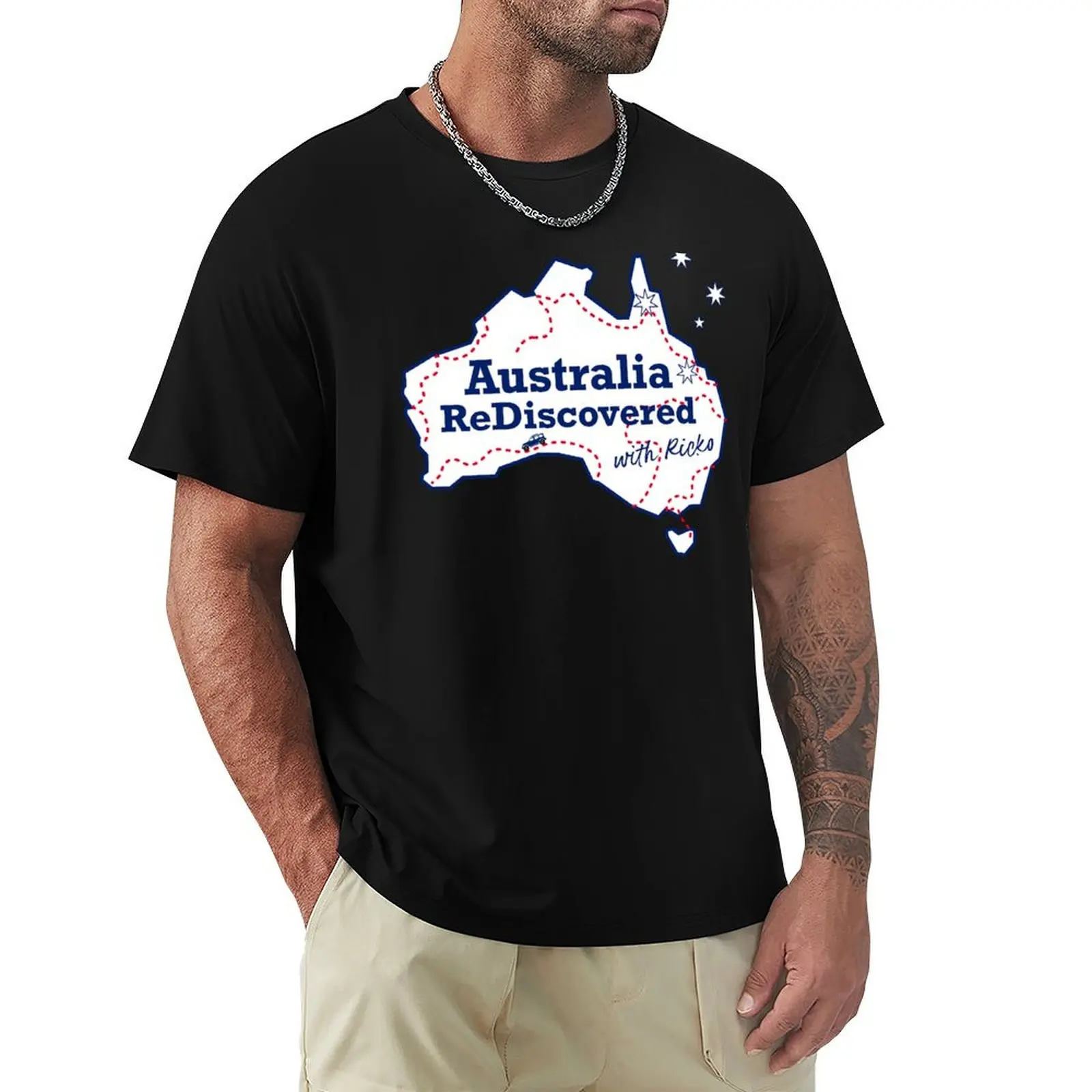 

Australia Rediscovered with Ricko TV Logo T-Shirt Anti-Wrinkle Short Sleeve T-Shirt