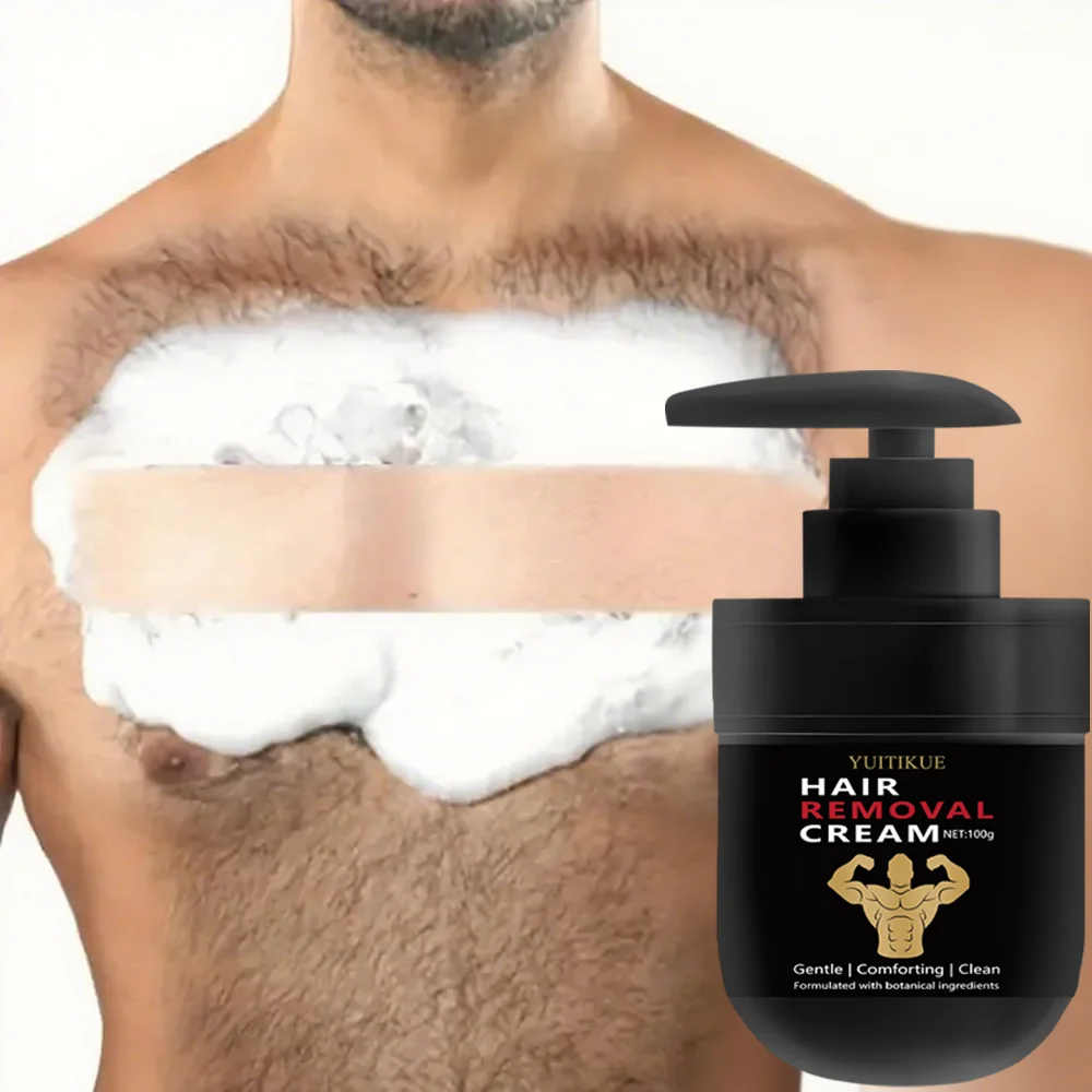YUITIKUE Men's Hair Removal Cream 100g - Gentlemen's Choice, Full Body Usable, Mild & Quick Formula, No Black Spots