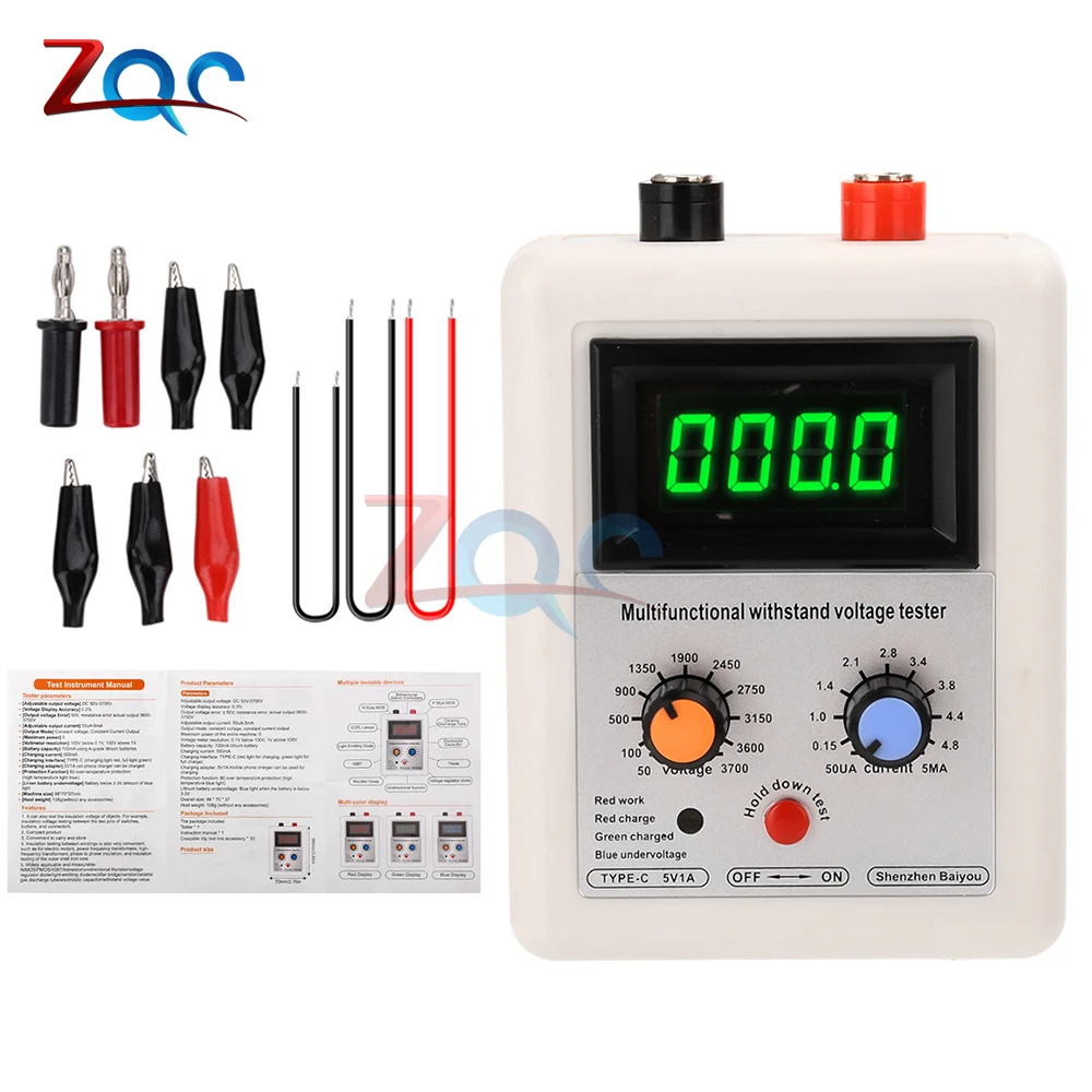 0-3500V IGBT Tester Transistor Voltage Tester Diode MOS Triode MOV LED Voltage Capability Transistor Withstand Voltage Tester 